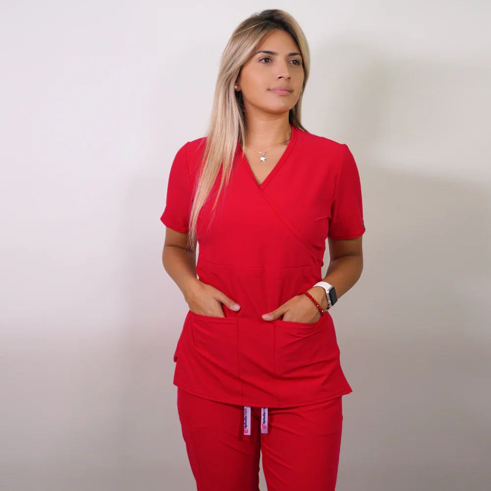 Delantal Clinico cruzado tela antifluidos - Mujer