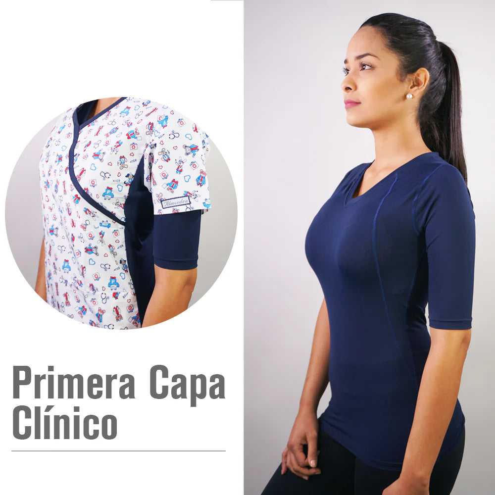 Primera Capa Clinica Manga 3/4- Mujer