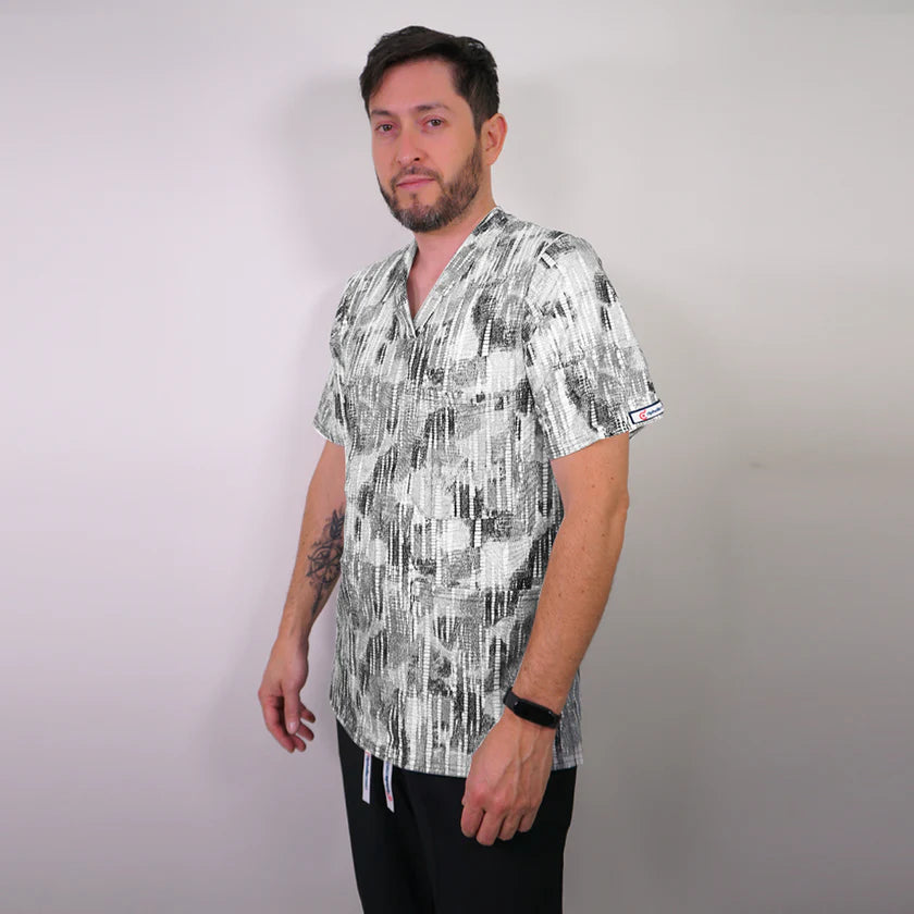 Delantal elasticado hombre tela estampada