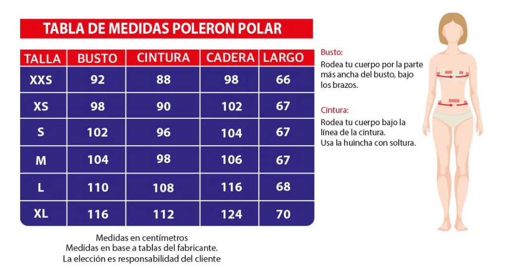 Poleron Clinico Polar - Mujer