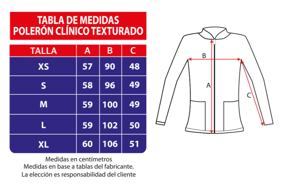 Poleron Clínico texturado - Mujer