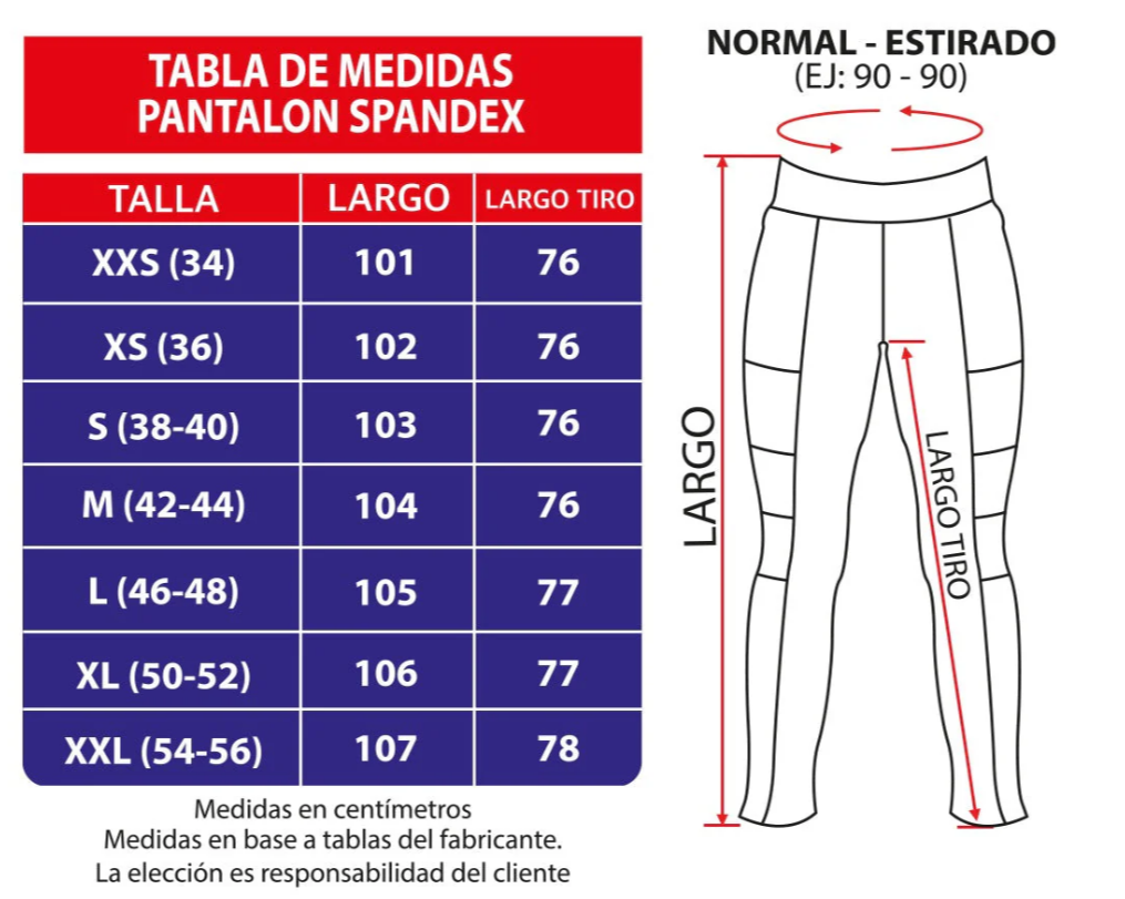 Pantalón clínico tela extra-elasticada spandex - Mujer