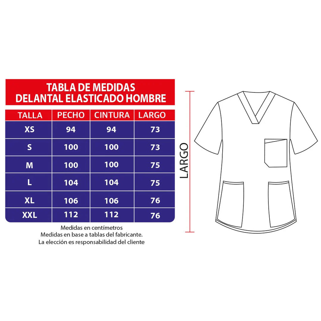 Delantal Clinico elasticado - Hombre