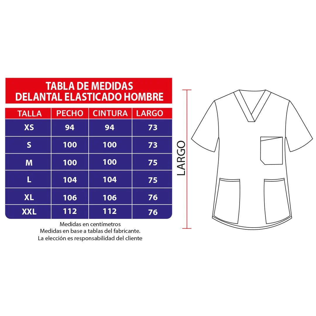 Delantal Clinico tela antifluidos - Hombre