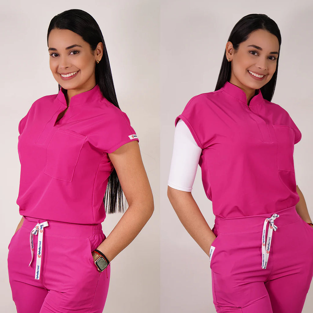 Delantal Clinico Amapola tela antifluidos - Mujer