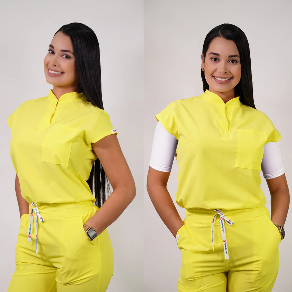 Delantal Clinico Amapola tela antifluidos - Mujer