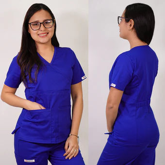 Delantal Clinico cruzado tela antifluidos - Mujer