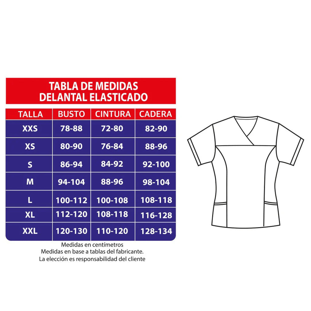 Delantal clinico tela elasticada - Mujer